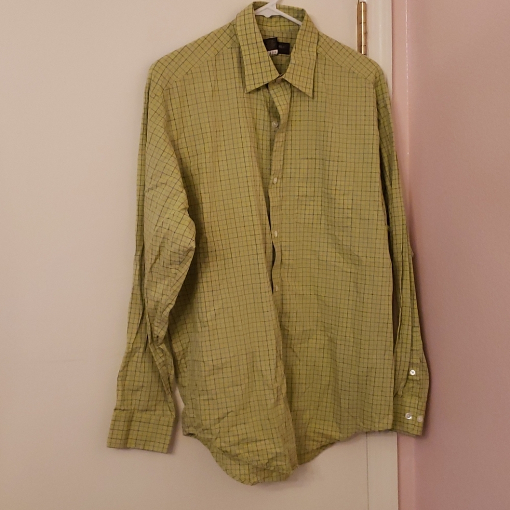 Dress shirt Lime Green/Blue